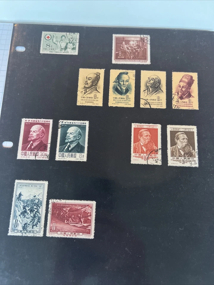 Sheet Of Collector Stamps. 1955 China The 85th Anniversary of the Birth of Lenin - Image 2 of 4