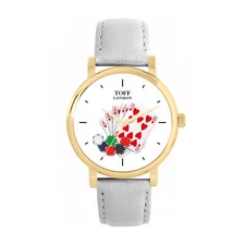 Toff London TLWS-31528 Ladies Royal Flush Cards And Chips Poker Watch