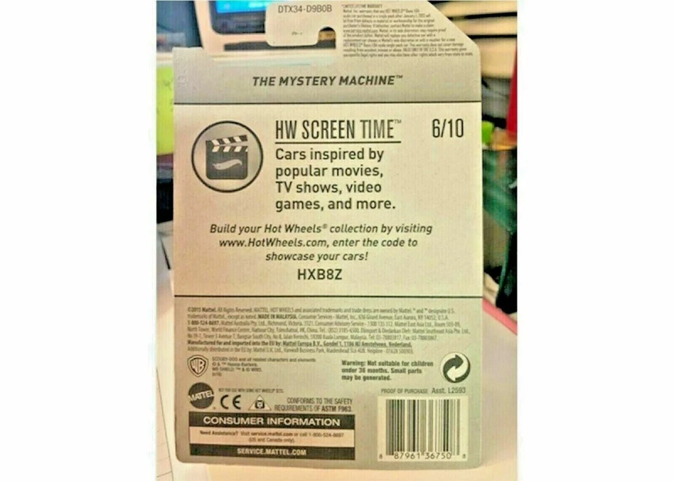 Hot Wheels, Scooby-Doo, The Mystery Machine, 28/365, HW Screen Time, 6/10, HXB8Z Foto 2 de 2