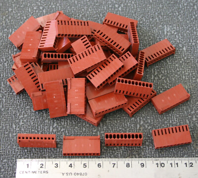 50 Pieces 10 Position Molex 22-01-3107 Single Row Housing 2.54mm Pitch NOS