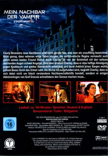 Mein Nachbar der Vampir , 100% uncut , dvd , german audio , Fright Night 2 - Picture 2 of 2
