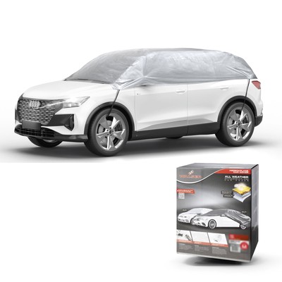 Abdeckplane Auto All Weather, Autoplane Halbgarage Größe XL silber