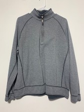 Tommy Bahama Men Gray Reversible 1/4 Zip Sweater No Size