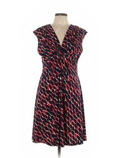 Chaps Women Blue Casual Dress L Petites