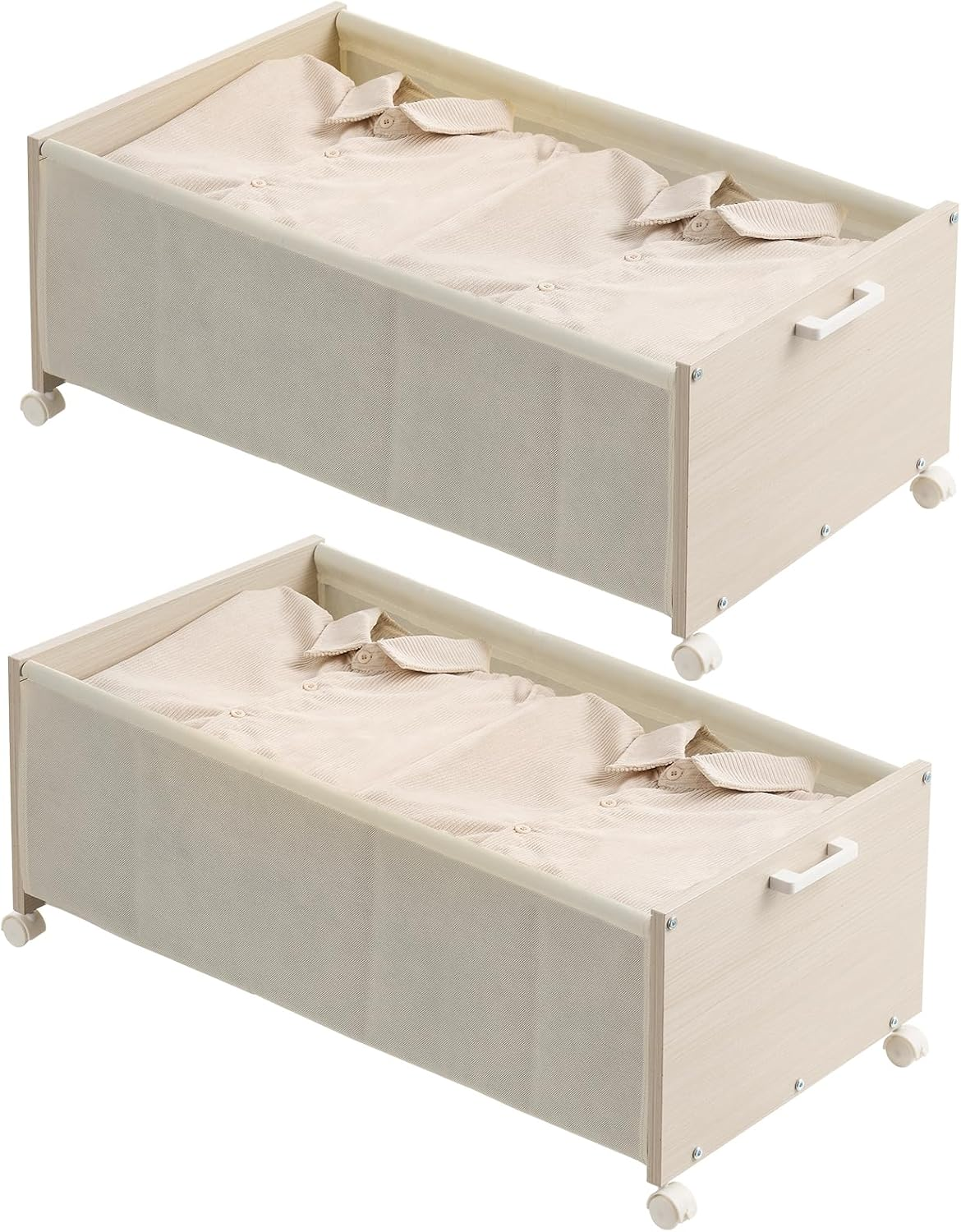 Under Bed Storage with Wheels, Bigger Size, under Bed Drawers Heavy Duty, 2 Pack