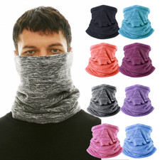 Winter Neck Warmers Men Fleece Neck Gaiter Women Face Mask Windproof Ski Scarf