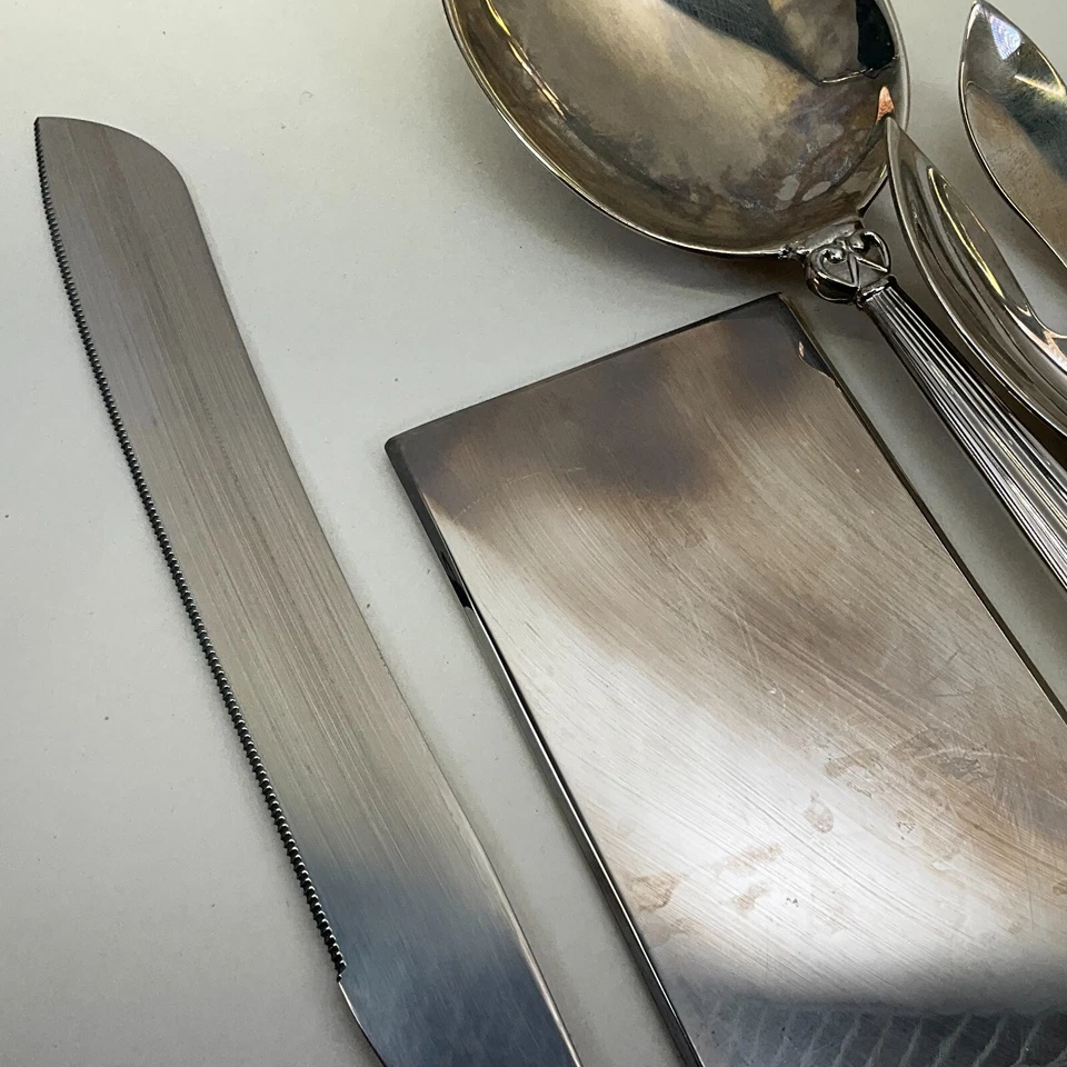 Plato de plata Godinger antiguo Copenhagen lote de 4 piezas para servir Foto 4 de 4