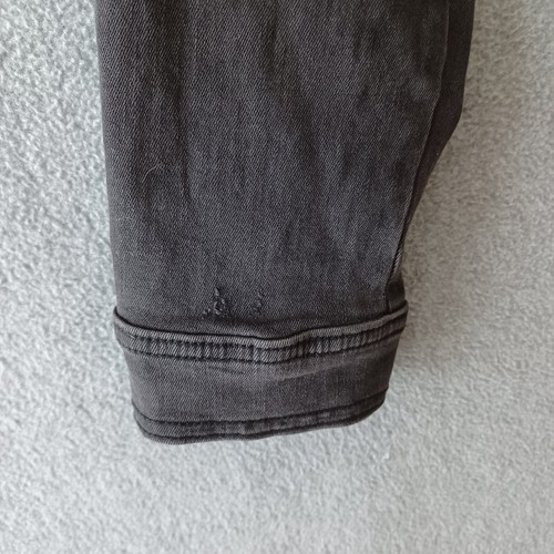 Aeropostale Denim Jacket Womens XL Black Denim Distressed Stone Washed Jacket - Picture 13 of 16