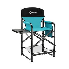 VILLEY Tall Directors Chair, Folding Camping Chairs, Makeup Artist Chair with...
