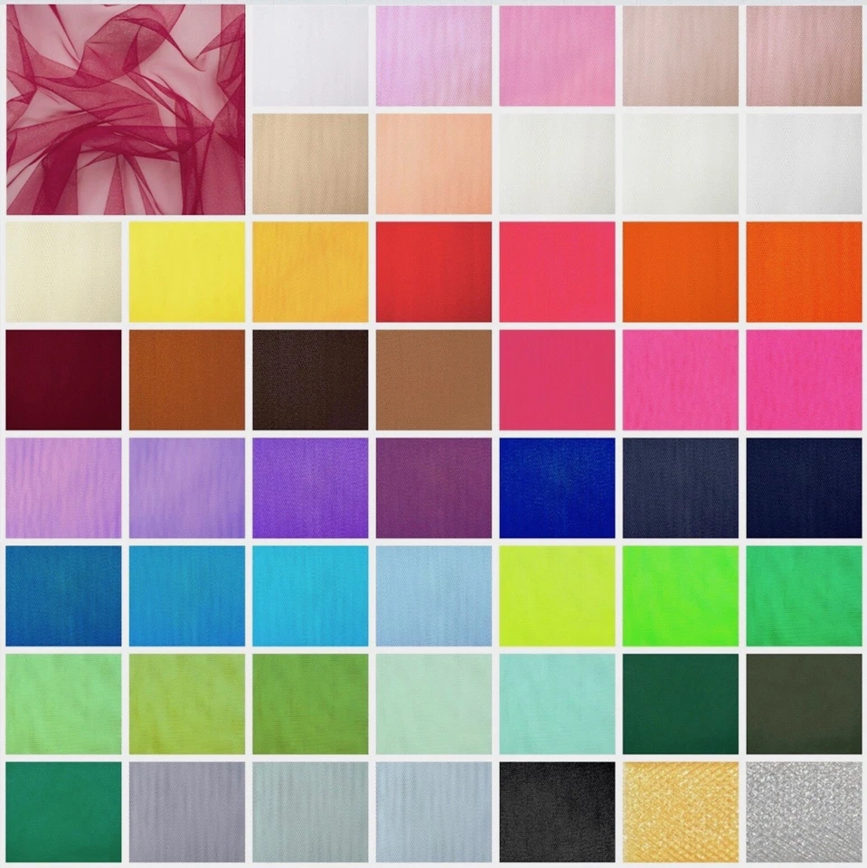 Tüllstoff Tüll Stoff Hochzeit Mittelweich Bekleidung Deko Meterware 180cm Breit - Bild 2 von 2