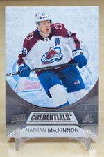 2021-22 UD Credentials Base #4 Nathan MacKinnon - Colorado Avalanche
