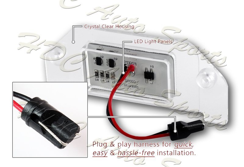 For Dodge Charger/Challenger/Avenger White LED 6000K License Plate