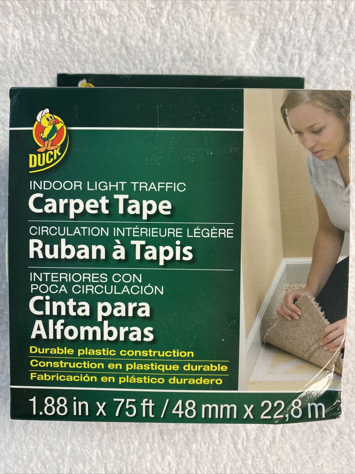 Duck Tape 1 7/8 x 75' Indoor Light Traffic Carpet Tape 286377