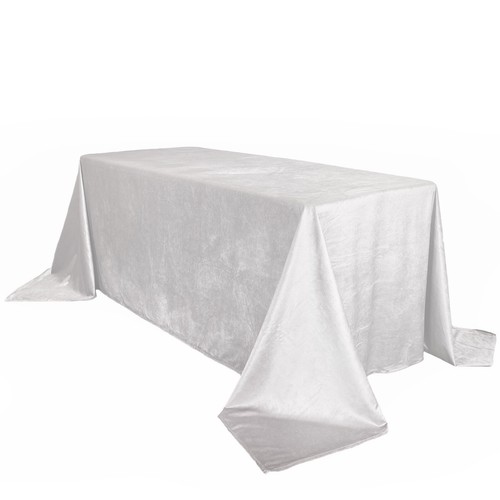 90 x 156 Inch Rectangular Velvet Tablecloth, Silky Tablecloth for Parties - Picture 14 of 89