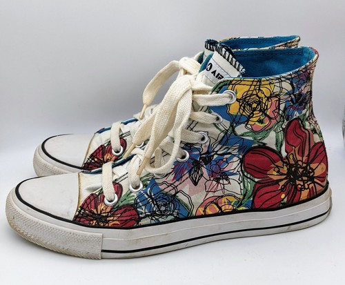 Airwalk Women's Flower Shoes Size 9.5 Canvas Hi Top Flower Power 74698 - Picture 4 of 7
