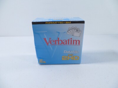 Verbatim Datalife MF-2HD 3.5'' Floppy Disks 10 Pack 1.44 MB NEW SEALED