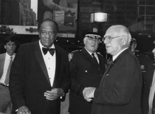 American Police Commissioner Benjamin Ward unspecified guests atte- Old Photo