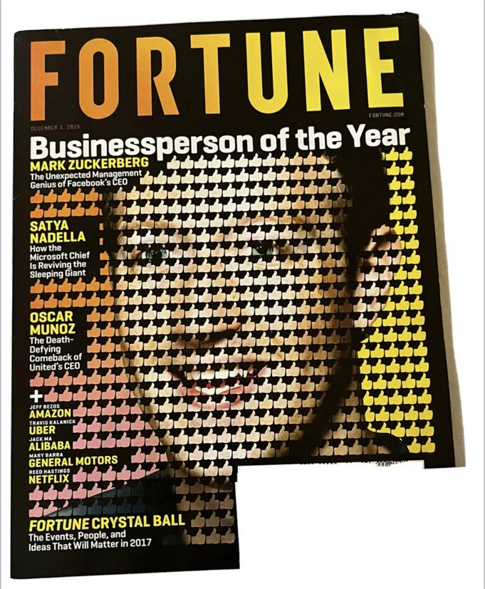 Lot 8 Issues Fortune Magazine 2016 Business Finance Bezos Zuckerberg Clinton - Image 2 of 4