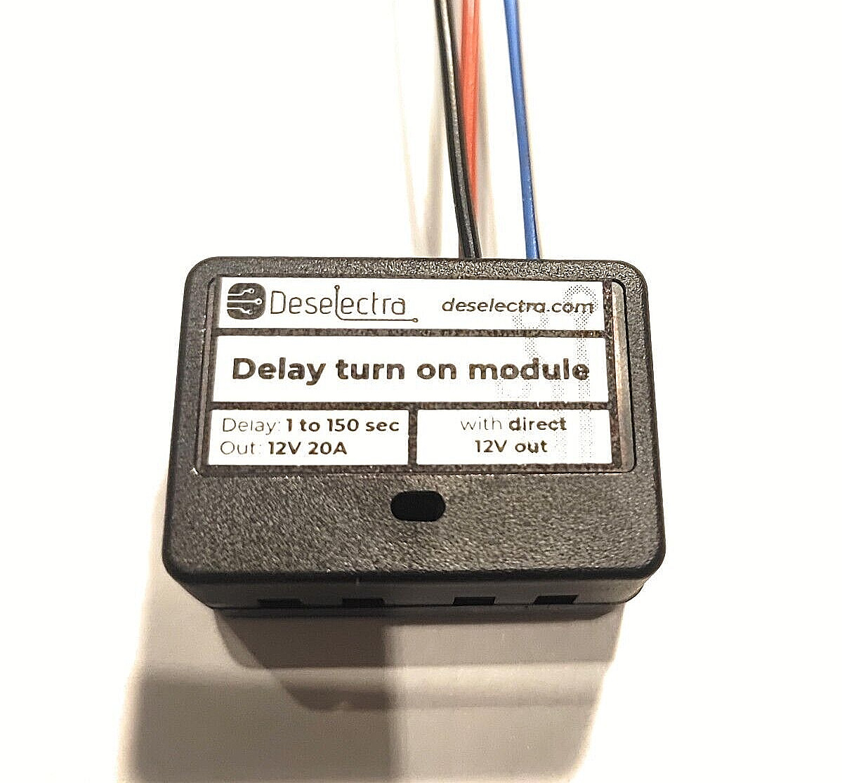 Delay ON timer switch relay 1-150 sec kit 12V/20A car daylights direct 12V out