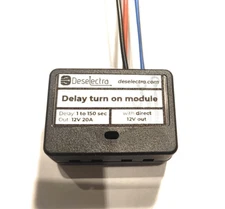 Delay ON timer switch relay 1-150 sec kit 12V/20A car daylights direct 12V out