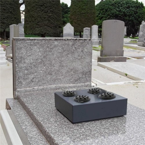 Flower Supplies Flower Vase Black Lid Flower Headstone Holder - Picture 4 of 6