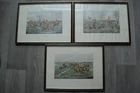 3 OLD HUNTING SCENE PICTURES    "  HUNTING QUALIFICATIONS"