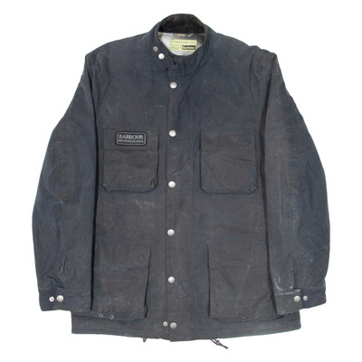 BARBOUR Trophy Herren Wachsjacke Blau XL