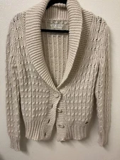 Vintage 90s Style Guess Sweater Womens S Cardigan Sweater Shawl Collar button up