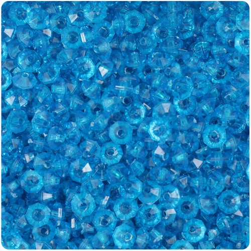 BeadTin Transparent 6mm Faceted Rondelle Plastic Craft Beads (1350pcs) - Picture 50 of 53