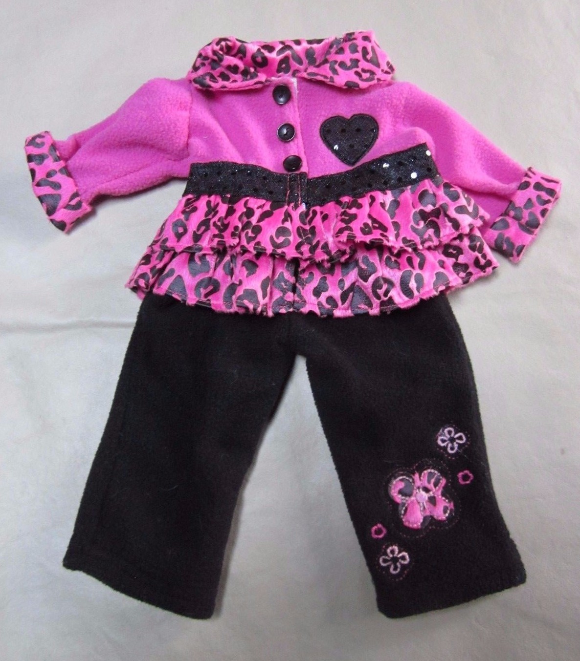 "american Fashion World" Top & Pant Outfit Hot Pink Fits 18"