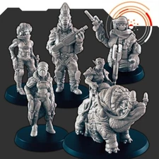 EC3D IGNIS QUADRANT Bounty hunters X5 28mm Stargrave Starfinder 