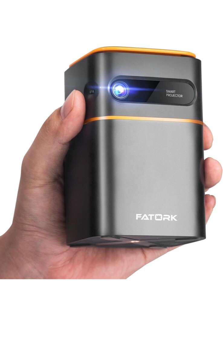 FATORK Mini Projector with 5G WiFi,1080P HD Small Projector Short