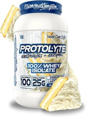 VMI Sports, ProtoLyte Whey Isolate Protein Powder,  Vanilla Cake Batter, 1.6