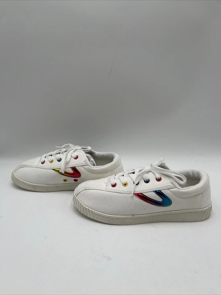 Zapatilla deportiva Tretorn Nylite Plus para niños blanca/multicolor talla 4M Foto 3 de 4