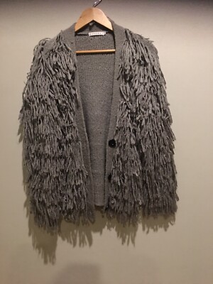 grey wooly cardigan