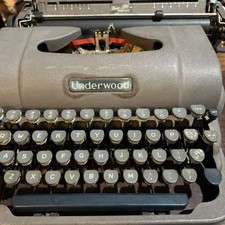 Vintage 1951 Underwood  Portable Finger - Flite Champion Typewriter - thumbnail