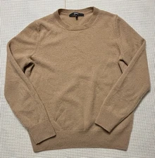 Quince Mongolian Cashmere Seater Camel Women’s Small Crewneck