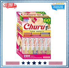 INABA Churu Cat Treats, Grain-Free, Lickable, Squeezable Creamy, 60 Servings