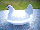 COOL Vintage Indiana Glass HEN ON THE NEST Milk Glass Covered Candy Dish