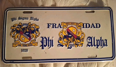 FRATERNIDAD PHI SIGMA ALPHA / Puerto Rico Fraternity License Plate Booster Tag