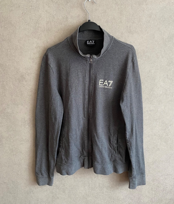EA7 Emporio Armani Track Jacket Full Zip Gray Logo Men's Size L | eBay
