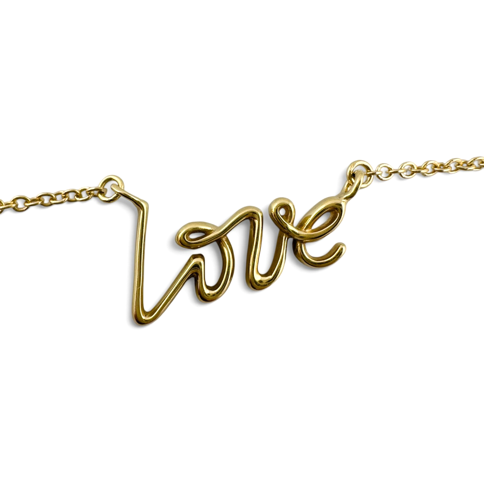 "Tiffany & Co. Graffiti Love Paloma Picasso 18k Yellow Gold Necklace 2.3g 16\""