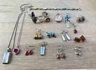 Vintage 21 Pc. All 925 Sterling Silver Jewelry Lot: Rings, Earrings, Pendants