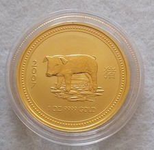 2007 Year of the Pig ? 1 Oz Gold Australia Lunar Series I Coin 5840.00 per troy oz