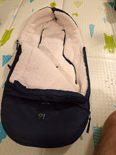 Kaiser Kinderwagen-Fu&szlig;sack aus Lammfell f&uuml;r Kinderwagen, schwarz/wei&szlig;