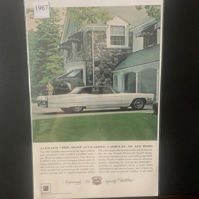 Vintage 1967 Cadillac Most Acclaimed Cadillac of All Time Ad Advertisement