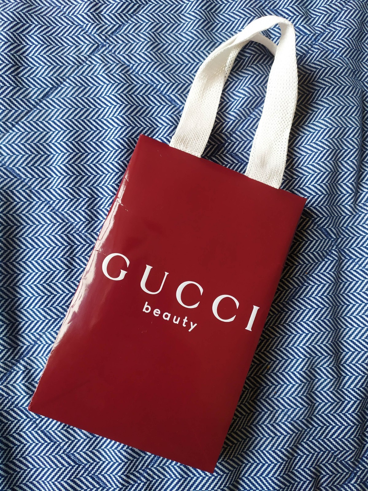 Autentica Gucci Beauty Shopping Bag Sacchetto di Carta Sacchetti Regalo Lusso Confezione Vuota