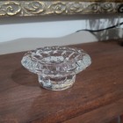 Vintage Bolsius France Clear Crystal Glass 3 5 inch Candle Holder