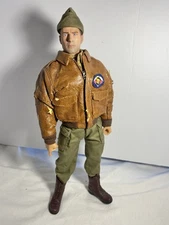 WW2 American 506th Airborne Officer Pilot 1:6 Solder Leather Jacket Dragon Model