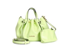 CafèNoir Mini Borsa a Secchiello Verde Lime con Pochette